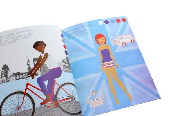 Бумажная книга «Sticker Dolly Dressing Fashion Designer. London and New York Collection», автор Фиона Уотт - фото №1