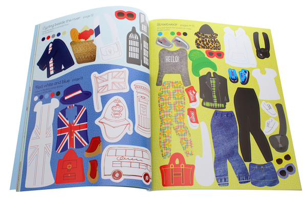Бумажная книга «Sticker Dolly Dressing Fashion Designer. London and New York Collection», автор Фиона Уотт - фото №1