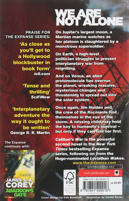 Паперова книга «Caliban's War», автор Джеймс Корі - фото №1