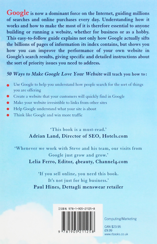 Бумажная книга «50 Ways to Make Google Love Your Website», авторов Лайан МакГи, Стив Джонстон - фото №1