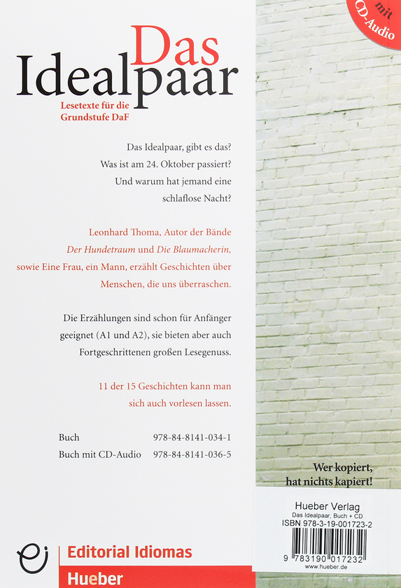 Бумажная книга «A1- A2. Das Idealpaar + CD», автор Леонард Тома - фото №1