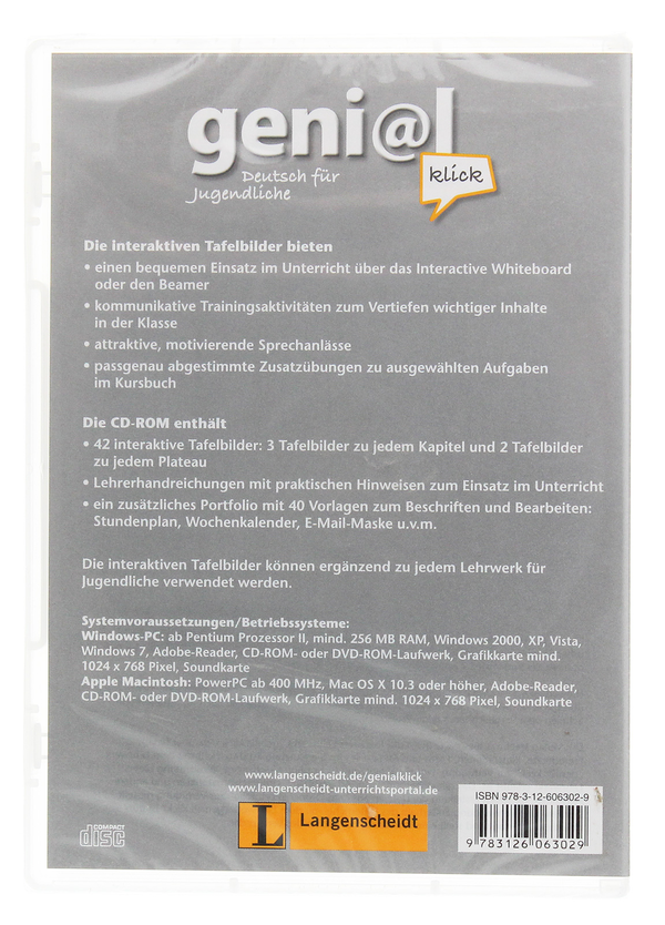 Бумажная книга «geni@l klick A2 Deutsch als Fremdsprache für Jugendliche Interaktive Tafelbilder CD-ROM» - фото №1