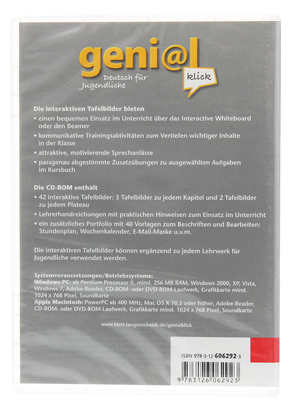 Паперова книга «geni@l klick A1 Deutsch als Fremdsprache für Jugendliche Interaktive Tafelbilder CD-ROM» - фото №1
