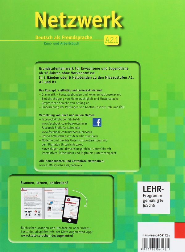 [object Object] «Netzwerk. Deutsch als Fremdsprache Kurs- und Arbeitsbuch A2.1 mit DVD und 2 Audio-CDs», авторів Тео Шерлінг, Гелен Шмітц, Пол Руш, Таня Майр-Зібер, Стефані Денглер - фото №2 - мініатюра