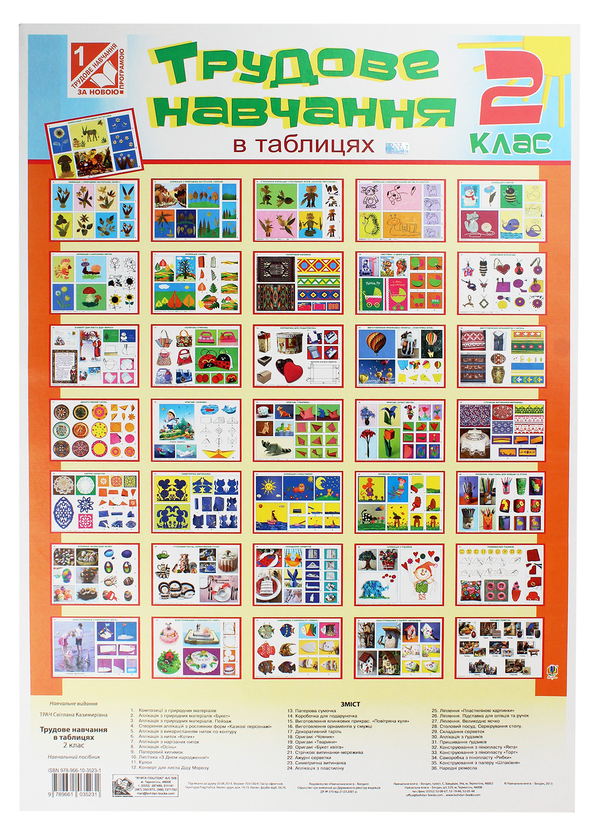 Книга Трудове навчання в таблицях. 2 клас