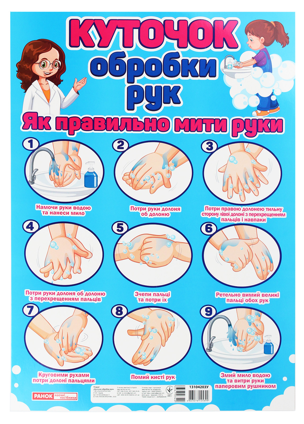 Книга Куточок обробки рук. Плакат