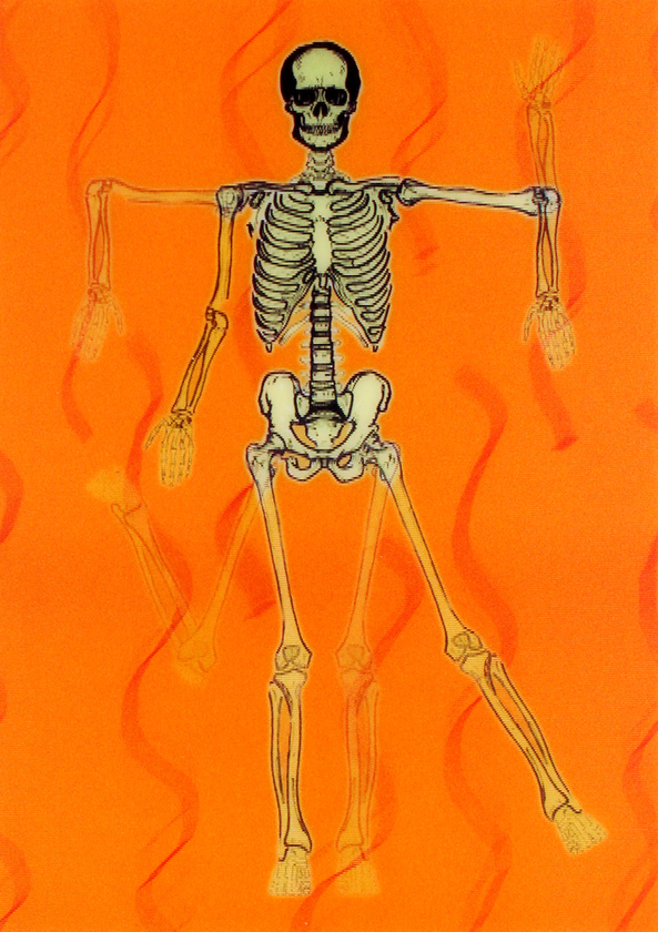 «Стерео листівка Kartenvertrieb Dancing Skeleton Anatomical», бренду LM Kartenvertrieb - фото №1