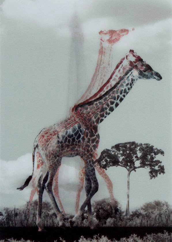  «Стерео листівка Kartenvertrieb Eiffel Tower / Giraffe », бренду LM Kartenvertrieb - фото №1