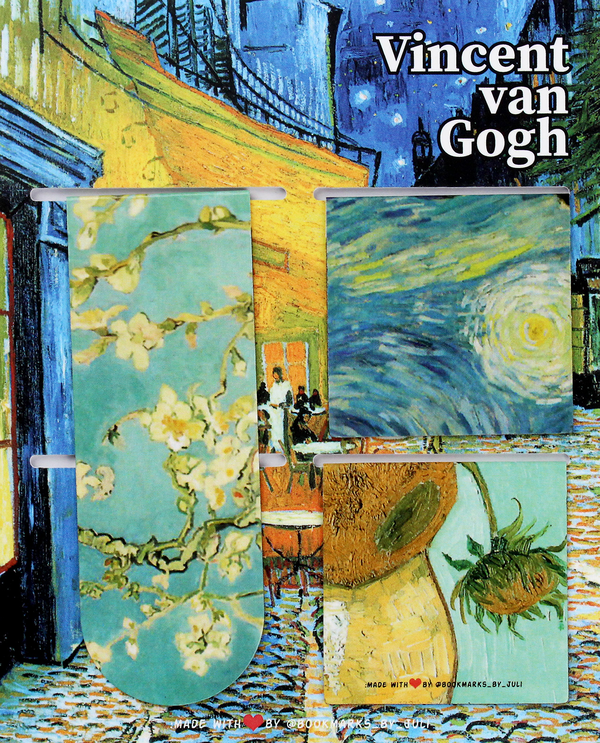  «Набор магнитных закладок для книг Bookmarks Vincent van Gogh №2 3 шт», бренда Bookmarks - фото №1