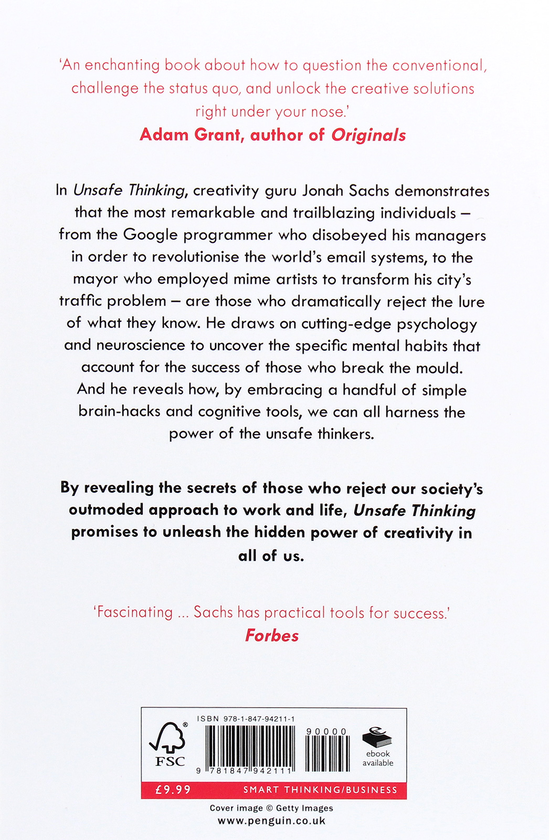 [object Object] «Unsafe Thinking: How to be Creative and Bold When You Need It Most», автор Иона Сакс - фото №2 - миниатюра