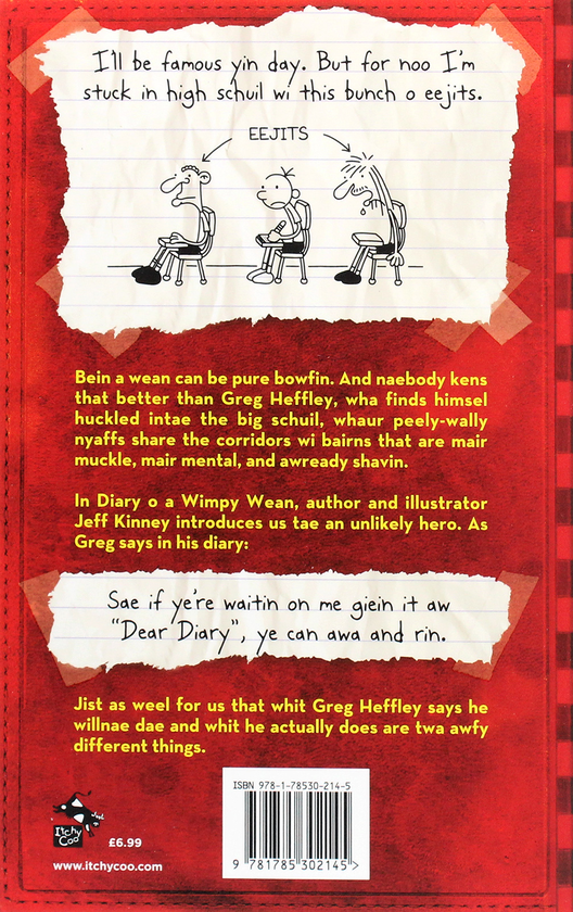 Бумажная книга «Diary o a Wimpy Wean. Diary of Wimpy Kid in Scots», автор Джефф Кинни - фото №1