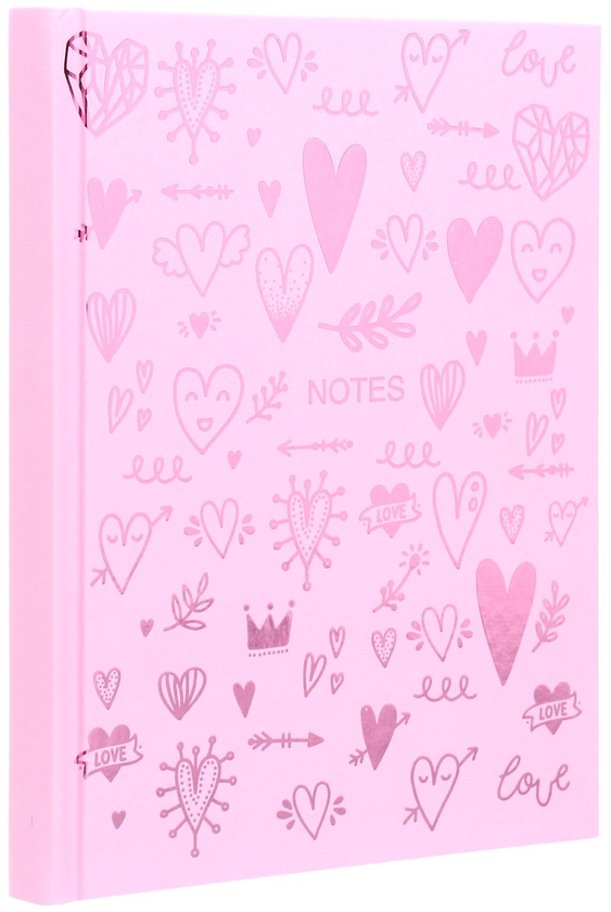«Блокнот Astra твердый Notes Сердечки 13,5х18,5 см (ТО-5-01)», бренда Astra - фото №1