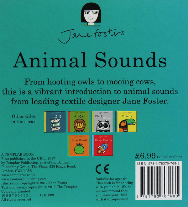 Паперова книга «Jane Foster's Animal Sounds», автор Джейн Фостер - фото №1