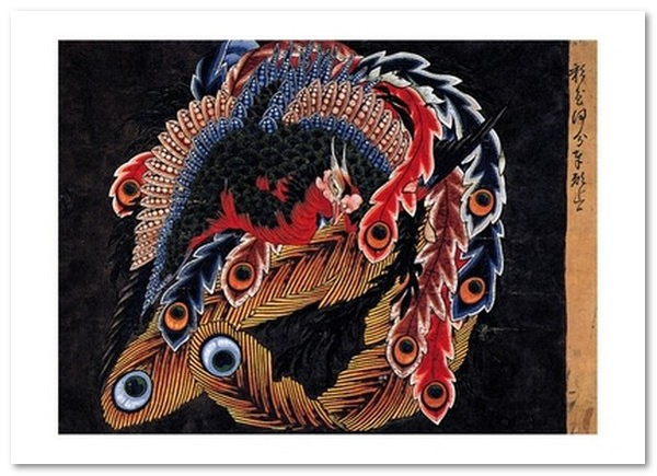 «Открытка Katsushika Hokusai — Ceiling of Ganshoin Temple at Obuse (KH09)», бренда Artistic Card - фото №1