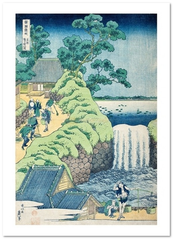 «Открытка Katsushika Hokusai — Falls of Aoigaoka in the Eastern Capital (KH15)», бренда Artistic Card - фото №1
