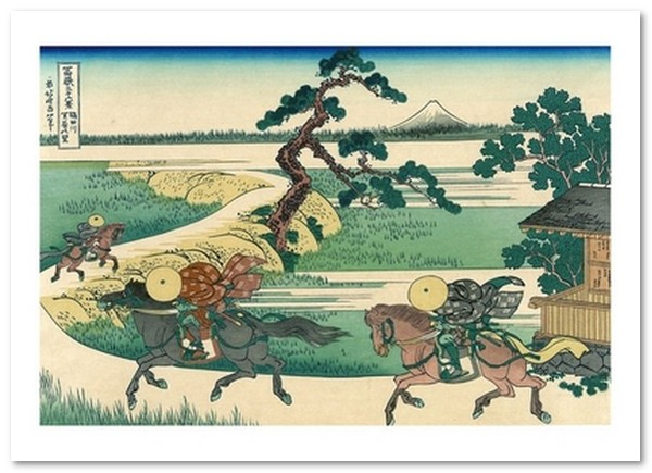 «Открытка Katsushika Hokusai — Sekiya Village on the Sumida River (KH41)», бренда Artistic Card - фото №1