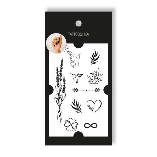  «Тимчасове тату Tattooshka Ніжні мінітату (L-28)», бренда Tattooshka - фото №1