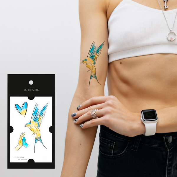 «Тимчасове тату Tattooshka Ластівка (L-48)», бренда Tattooshka - фото №1