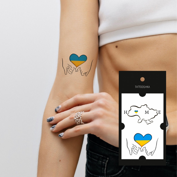  «Тимчасове тату Tattooshka Ukraine is my home (L-49)», бренда Tattooshka - фото №1