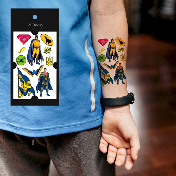 «Тимчасове тату Tattoshka Супергерої міні (L-60)», бренда Tattooshka - фото №1