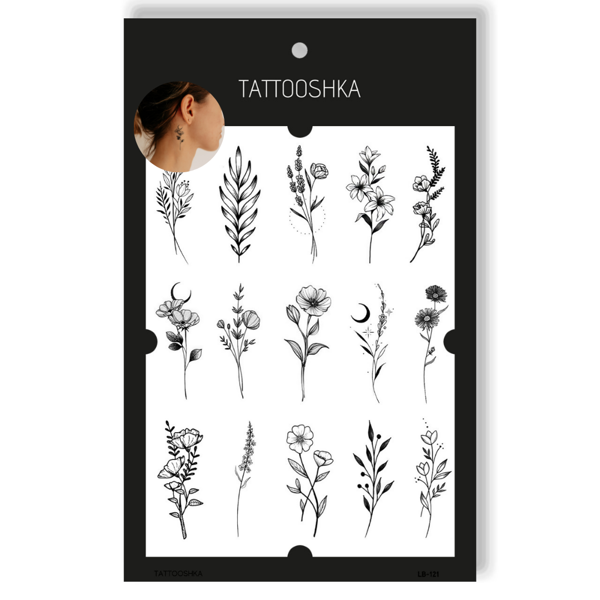 «Тимчасове тату Tattooshka 15 гілочок (LB-121)», бренда Tattooshka - фото №1
