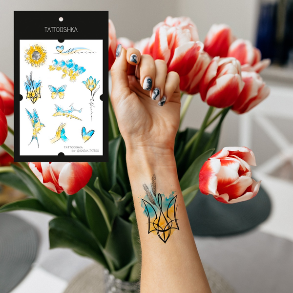 «Тимчасове тату Tattooshka Українська акварель», бренда Tattooshka - фото №1