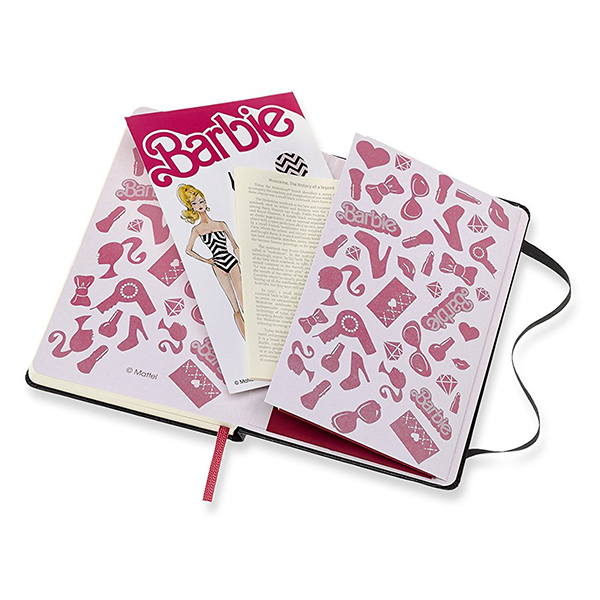  «Блокнот Moleskine Barbie маленький нелинованный черный (LEBRQP012)», бренда Moleskine - фото №1