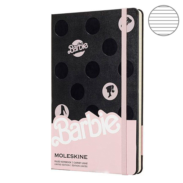  «Блокнот Moleskine Barbie середній лінія чорний (LEBRQP060)», бренду Moleskine - фото №1