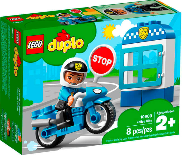  «Конструктор LEGO DUPLO Полицейский мотоцикл 8 деталей (10900)», бренда LEGO - фото №1
