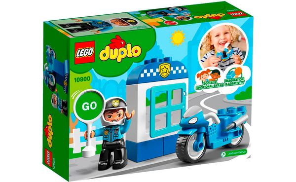  «Конструктор LEGO DUPLO Полицейский мотоцикл 8 деталей (10900)», бренда LEGO - фото №1