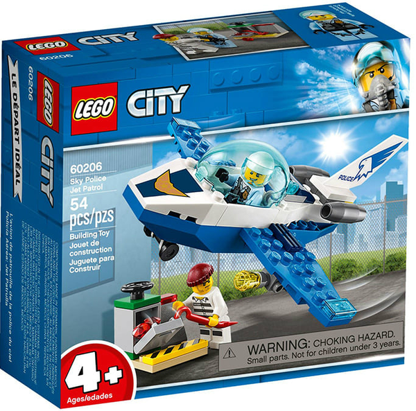  «Конструктор LEGO City Патрульный самолет 54 детали (60206)», бренда LEGO - фото №1