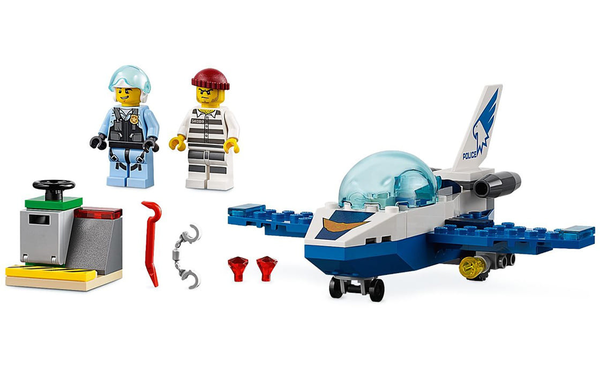  «Конструктор LEGO City Патрульный самолет 54 детали (60206)», бренда LEGO - фото №1