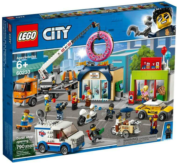  «Конструктор LEGO City Відкриття магазину з продажу пончиків 790 деталей (60233)», бренду LEGO - фото №1