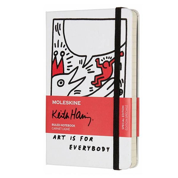  «Блокнот карманный Moleskine Keith Haring белый (LEKH01MM710)», бренда Moleskine - фото №1