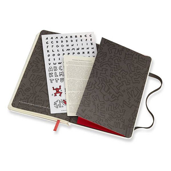  «Блокнот карманный Moleskine Keith Haring белый (LEKH01MM710)», бренда Moleskine - фото №1