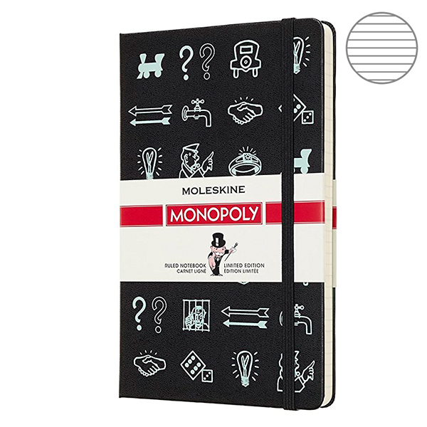  «Записник Moleskine Monopoly середній лінія чорний (LEMOQP060)», бренду Moleskine - фото №1