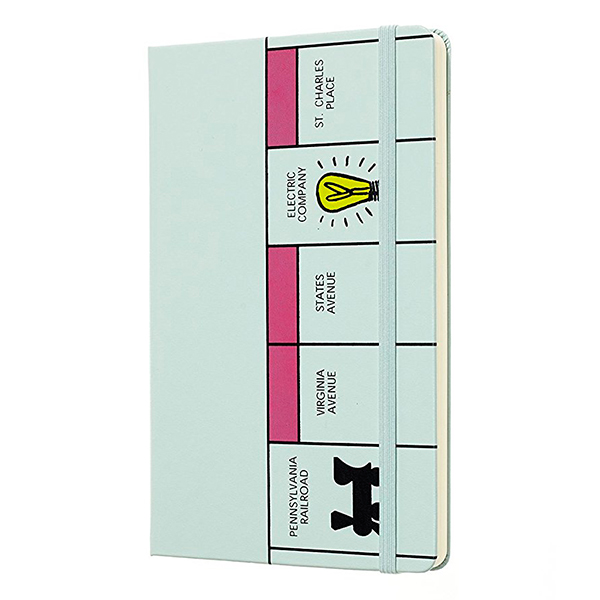  «Блокнот Moleskine Monopoly средний нелинованный голубой (LEMOQP062)», бренда Moleskine - фото №1