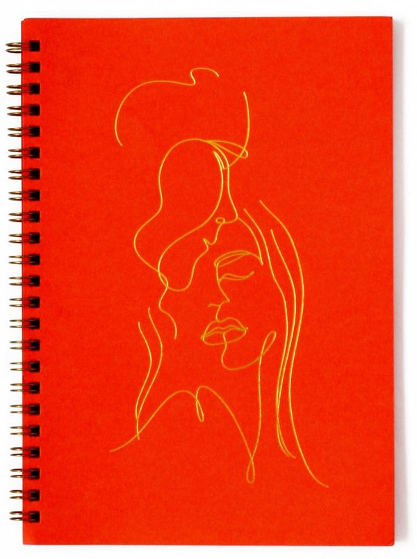  «Эко-скетчбук с красными листами "Lin Art" (13102-B)», бренда Kiri sketch - фото №1