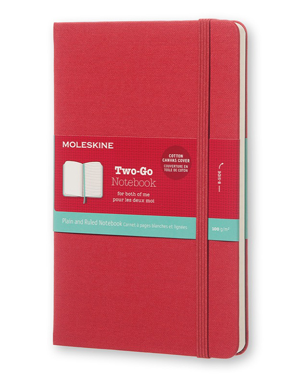«Записная книжка Moleskine Two-Go красная (TWOGO31F18)», бренда Moleskine - фото №1