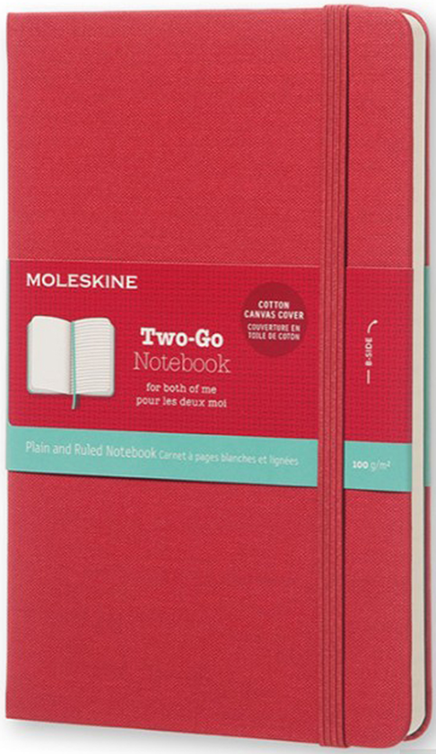 «Записная книжка Moleskine Two-Go красная (TWOGO31F18)», бренда Moleskine - фото №1
