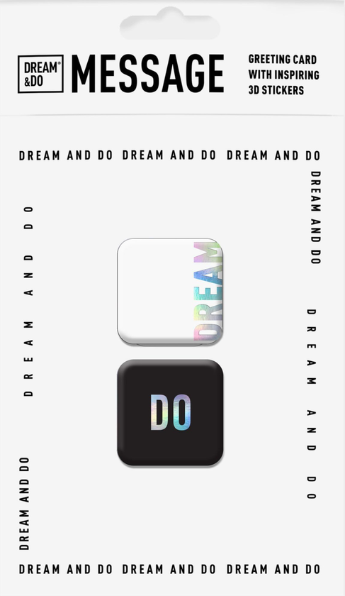  «Открытка с 3D-стикерами Dream&Do Message «Dream»‎», бренда 1DEA.me - фото №1