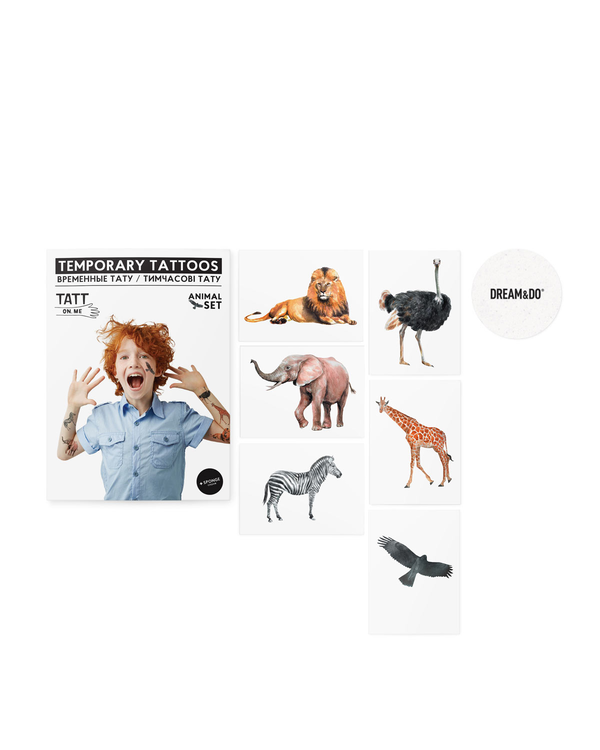 «Временные тату TATTon.me Animal Set», бренда TATTon.me - фото №1