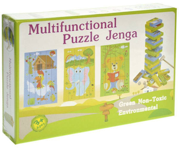 «Дерев'яна джанга-пазл Strateg Multifunctional Puzzle Jenga (30980)», бренда Strateg - фото №1