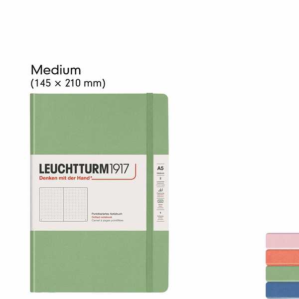  «Блокнот Leuchtturm1917 Muted Colours Точка Зеленый (361584)», бренда Leuchtturm1917 - фото №1