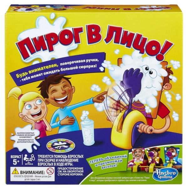  «Настольная игра Hasbro Пирог в лицо (E2762)», бренда Hasbro - фото №1