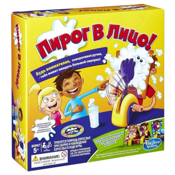  «Настольная игра Hasbro Пирог в лицо (E2762)», бренда Hasbro - фото №1
