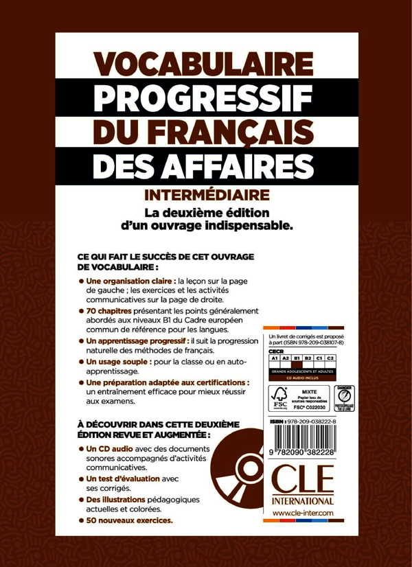 Бумажная книга «Vocabulaire progressif du français des affaires. Niveau intermédiaire (A2/B1). Livre + CD», автор Жан-Люк Пенфорнис - фото №1