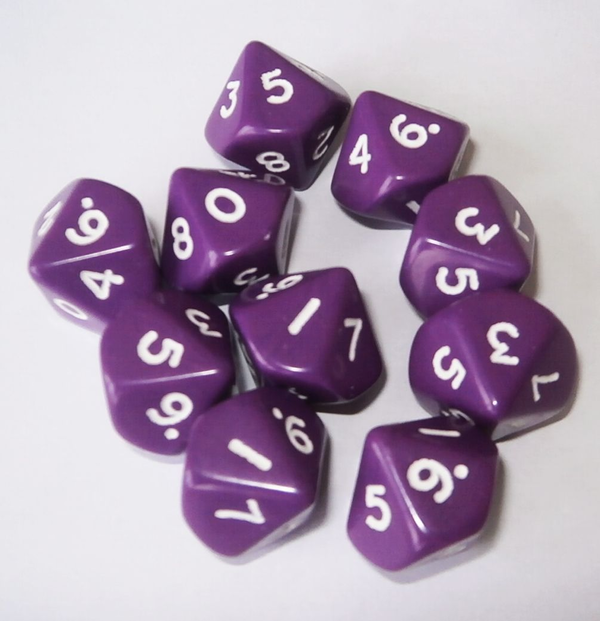 [object Object] «Numbers 0-9. Pack of 10 Dice» - фото №1