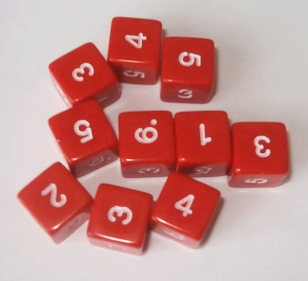 [object Object] «Numbers 1-6. Pack of 10 Dice» - фото №2 - миниатюра