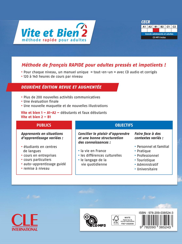 Паперова книга «Vite et bien 2. Niveau B1. Livre (+ CD)», автор Клер Мікель - фото №1